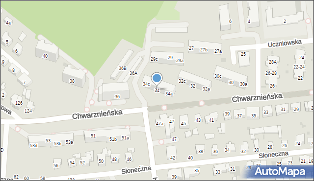 Gdynia, Chwarznieńska, 34, mapa Gdyni