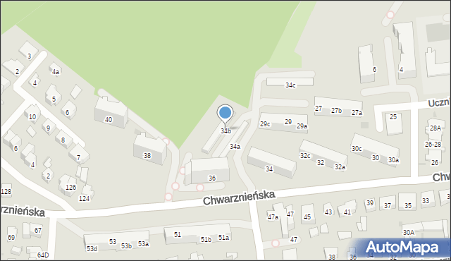 Gdynia, Chwarznieńska, 34b, mapa Gdyni