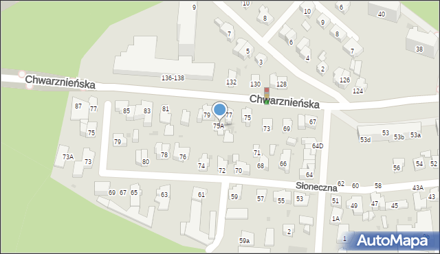 Gdynia, Chwarznieńska, 77a, mapa Gdyni