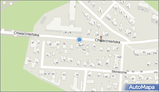 Gdynia, Chwarznieńska, 79, mapa Gdyni
