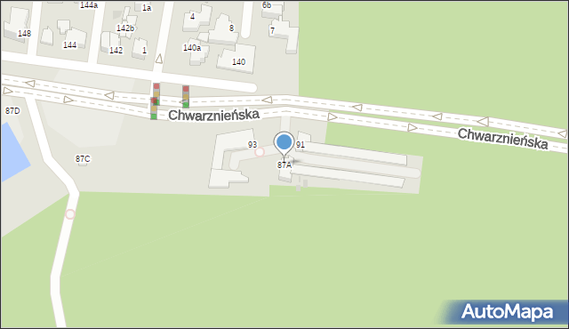 Gdynia, Chwarznieńska, 87A, mapa Gdyni