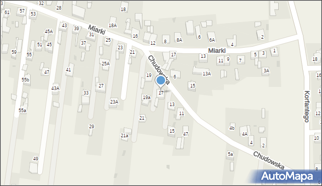 Gierałtowice, Chudowska, 17, mapa Gierałtowice