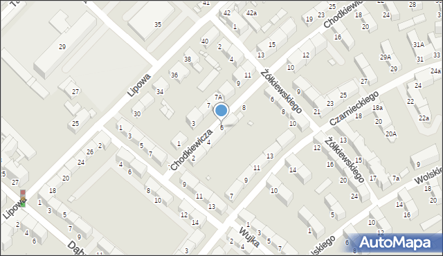Gliwice, Chodkiewicza Jana Karola, hetm., 6, mapa Gliwic