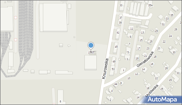 Gliwice, Chorzowska, 156J, mapa Gliwic
