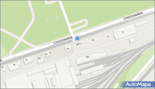 Gliwice, Chorzowska, 66, mapa Gliwic