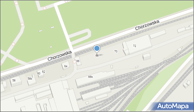 Gliwice, Chorzowska, 68, mapa Gliwic