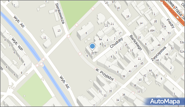 Gliwice, Chudoby Stanisława, 10, mapa Gliwic