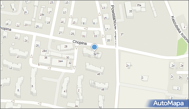 Głuchołazy, Chopina Fryderyka, 34, mapa Głuchołazy