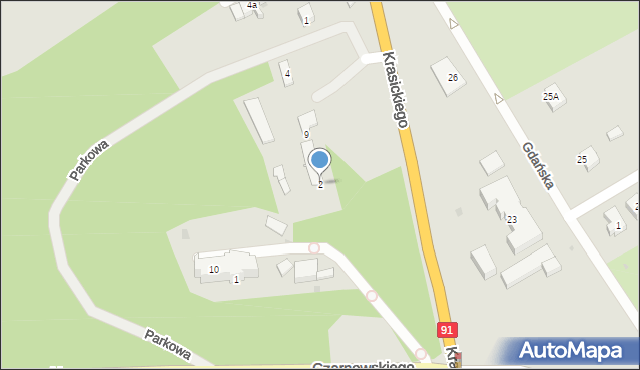 Gniew, Chałubińskiego Tytusa, 2, mapa Gniew