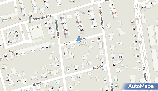 Gniezno, Chełmońskiego Józefa, 6, mapa Gniezna