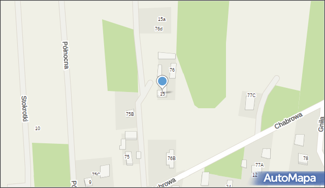 Gniła, Chabrowa, 15, mapa Gniła