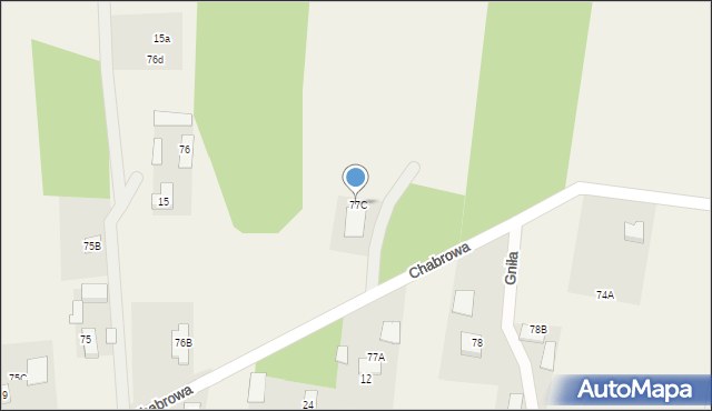 Gniła, Chabrowa, 25, mapa Gniła