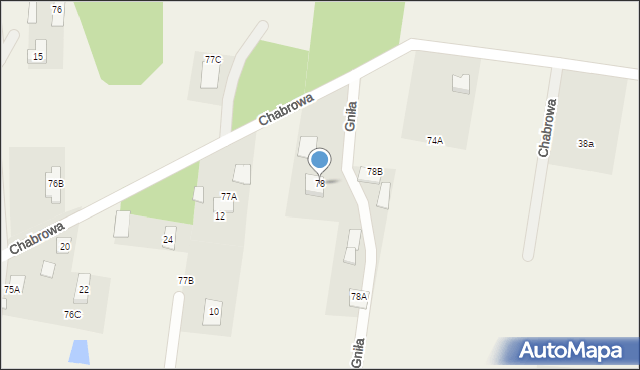 Gniła, Chabrowa, 30, mapa Gniła