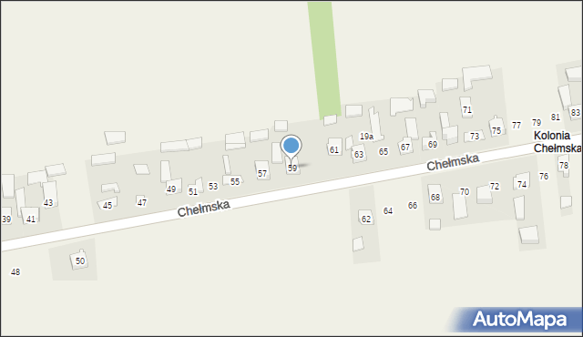 Gołaczewy, Chełmska, 59, mapa Gołaczewy
