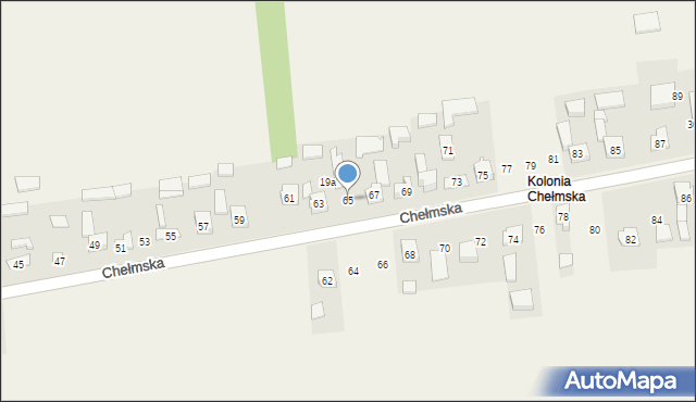 Gołaczewy, Chełmska, 65, mapa Gołaczewy