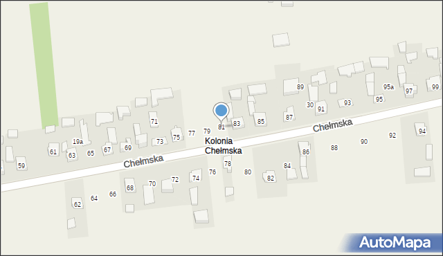 Gołaczewy, Chełmska, 81, mapa Gołaczewy