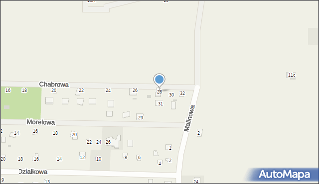 Goławice Pierwsze, Chabrowa, 28, mapa Goławice Pierwsze