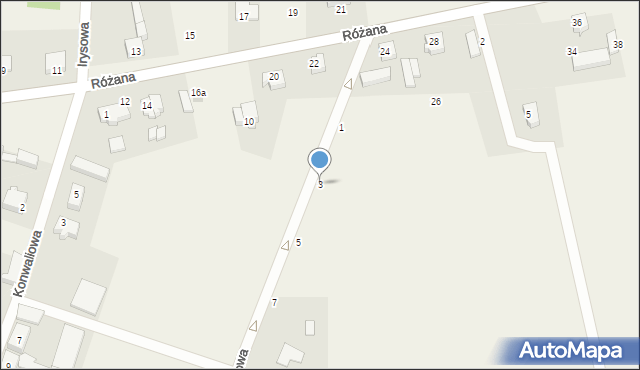 Gołębiewo Wielkie, Chabrowa, 3, mapa Gołębiewo Wielkie