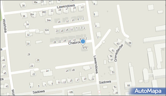 Goleniów, Chabrowa, 3, mapa Goleniów
