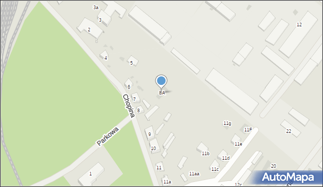 Goleniów, Chopina Fryderyka, 8A, mapa Goleniów