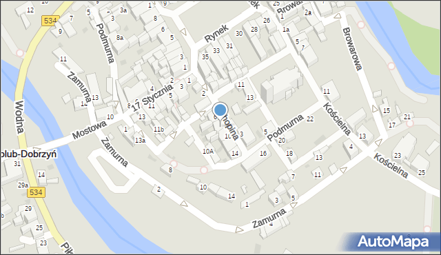 Golub-Dobrzyń, Chopina Fryderyka, 8, mapa Golub-Dobrzyń