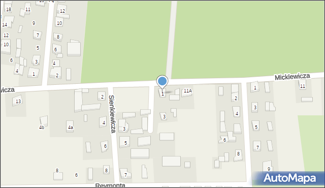 Gołuchów, Chopina Fryderyka, 1, mapa Gołuchów