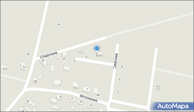 Góra, Chabrowa, 4, mapa Góra