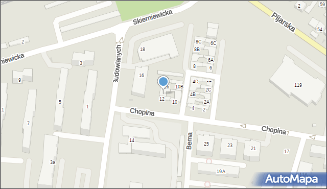 Góra Kalwaria, Chopina Fryderyka, 12a, mapa Góra Kalwaria