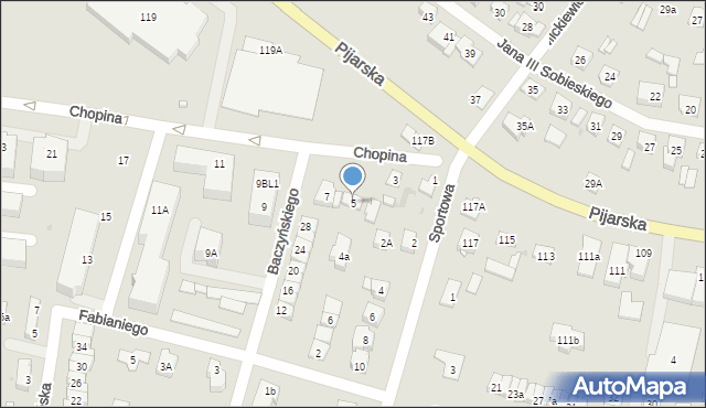 Góra Kalwaria, Chopina Fryderyka, 5, mapa Góra Kalwaria
