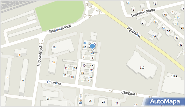 Góra Kalwaria, Chopina Fryderyka, 6A, mapa Góra Kalwaria