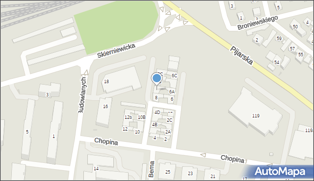 Góra Kalwaria, Chopina Fryderyka, 8A, mapa Góra Kalwaria