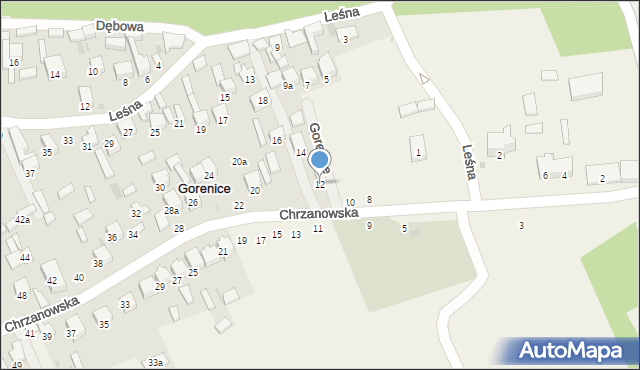 Gorenice, Chrzanowska, 12, mapa Gorenice