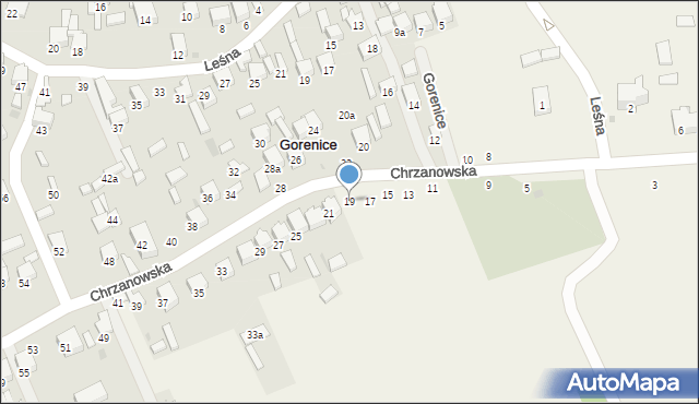Gorenice, Chrzanowska, 19, mapa Gorenice