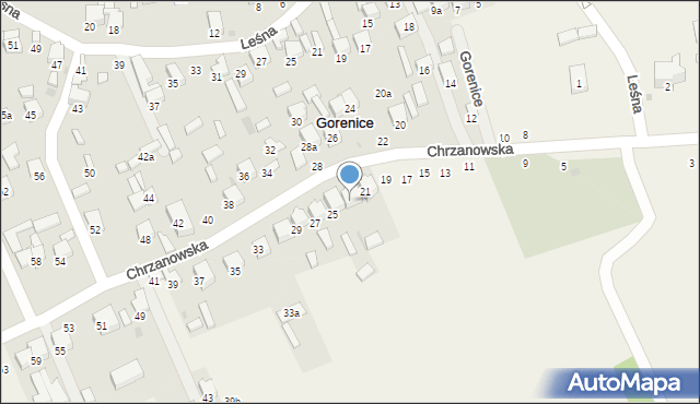 Gorenice, Chrzanowska, 23, mapa Gorenice