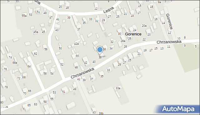 Gorenice, Chrzanowska, 38, mapa Gorenice
