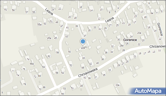 Gorenice, Chrzanowska, 42a, mapa Gorenice