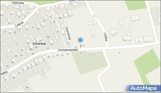 Gorenice, Chrzanowska, 8, mapa Gorenice
