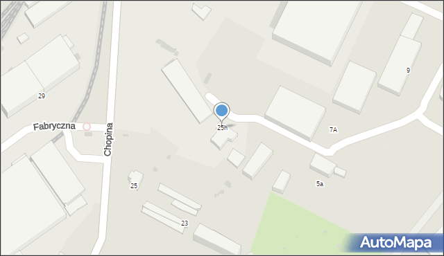 Gorlice, Chopina Fryderyka, 25h, mapa Gorlic