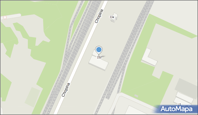 Gorlice, Chopina Fryderyka, 33d, mapa Gorlic
