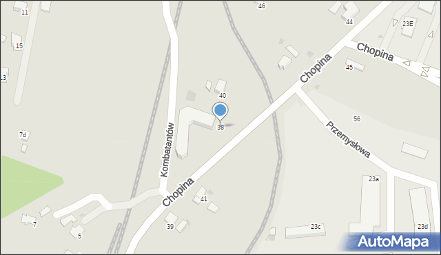 Gorlice, Chopina Fryderyka, 38, mapa Gorlic