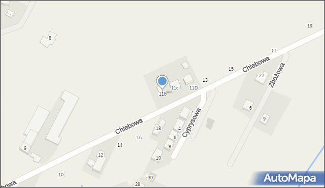 Gortatowo, Chlebowa, 11b, mapa Gortatowo