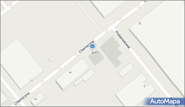 Gorzów Wielkopolski, Chemiczna, 16, mapa Gorzów Wielkopolski