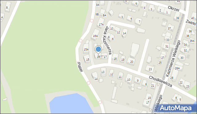 Gorzów Wielkopolski, Chodkiewicza Jana Karola, hetm., 16, mapa Gorzów Wielkopolski