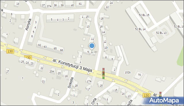 Gorzów Wielkopolski, Chopina Fryderyka, 7, mapa Gorzów Wielkopolski