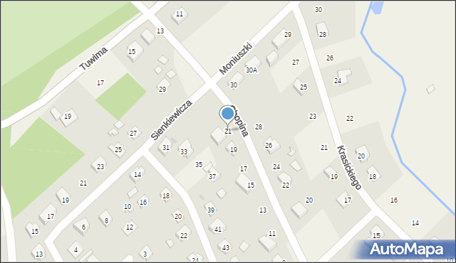 Gorzyce, Chopina Fryderyka, 21, mapa Gorzyce