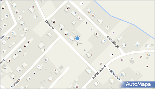 Gorzyce, Chopina Fryderyka, 8, mapa Gorzyce