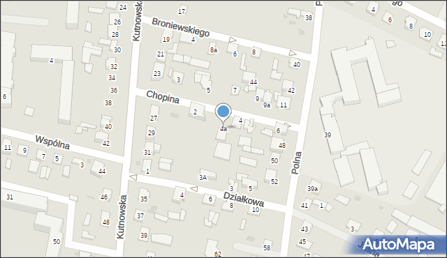 Gostynin, Chopina Fryderyka, 4a, mapa Gostynin