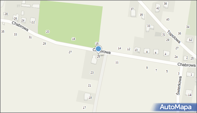 Grądy, Chabrowa, 25, mapa Grądy