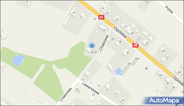 Groblice, Chabrowa, 6, mapa Groblice