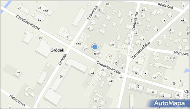 Gródek, Chodkiewiczów Aleksandra i Grzegorza, 39, mapa Gródek